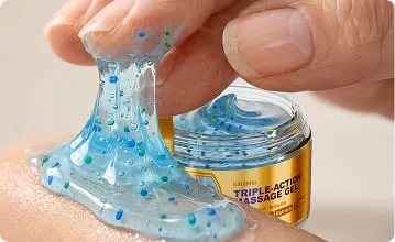 Taking a small amount of Kinzeno gel from the jar