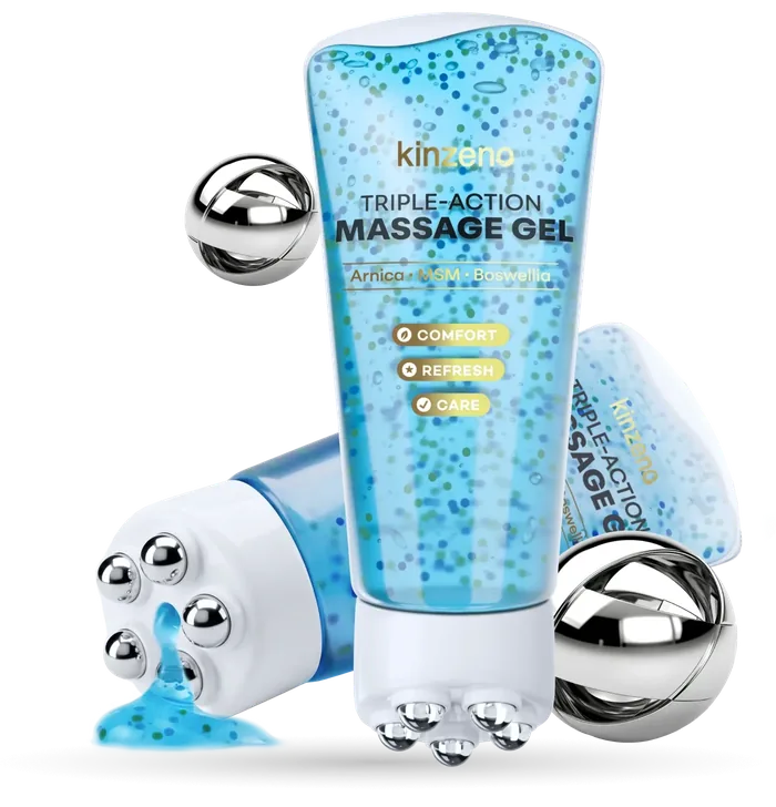 Kinzeno Magnetic Gel Roller tube with its five-ball stainless steel applicator head